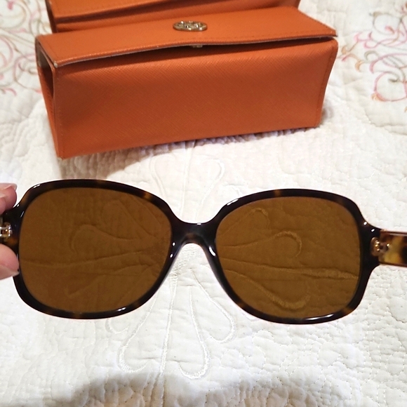 Tory Burch prescription bifocal sunglasses, with case, and a smaller case - Picture 10 of 12